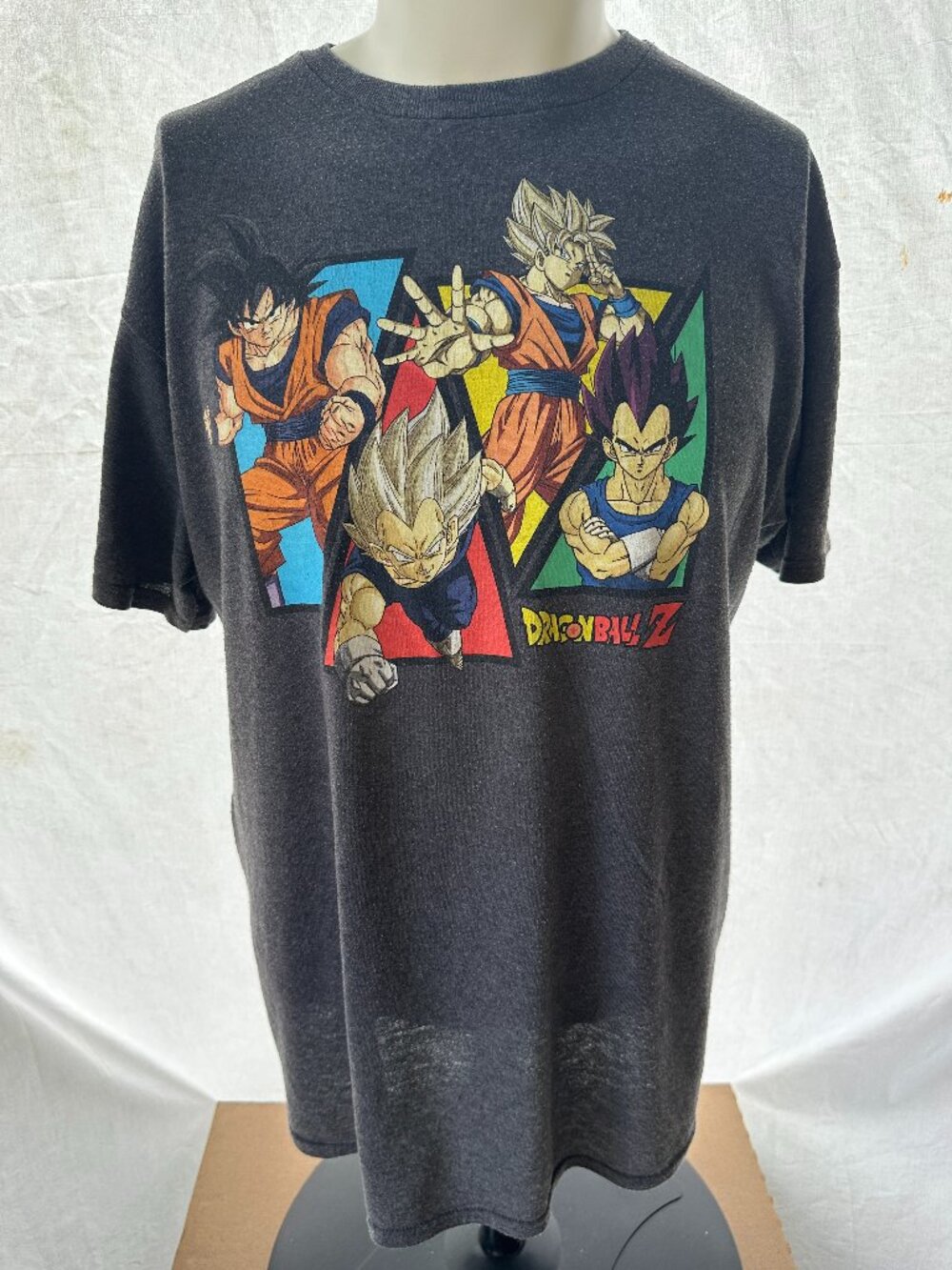 Dragon Ball Z Son Goku Vegeta Gohan Trunks Men's Gray Shirt Large Bird Studio To